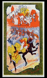 ムーランルージュの広告ポスター、1890〜1900年頃