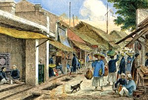 1900年頃、アンナムの村の職人たち（イラスト）