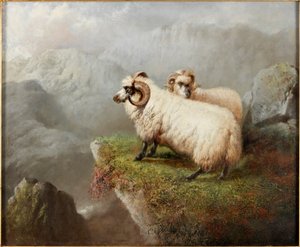 崖の端の羊、1865-68年