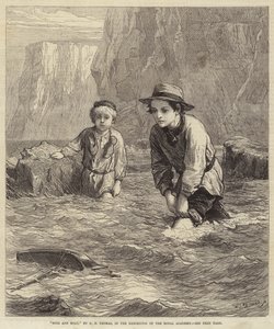 男の子とボート