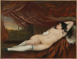 リクライニング女性ヌード、1862