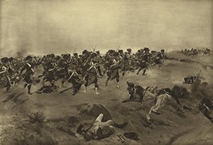 キャトルブラの戦い、1815年（彫刻）