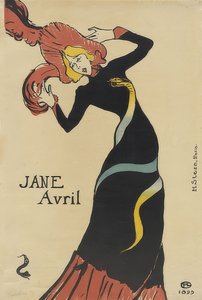 ジェーンアヴリル（プラカット）。 1899