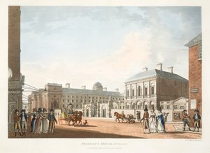 プロボストの家、ダブリン、1794（手塗りの彫刻）