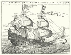 フランス軍艦、c1657