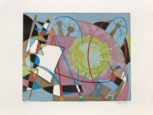 コート・ダジュール、2020年（木版画）