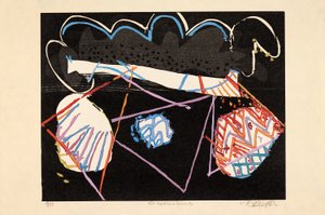 四大元素、2021年（木版画）