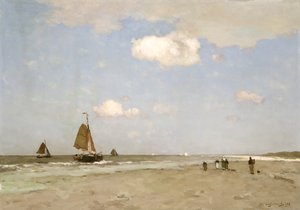 ビーチのシーン、1887