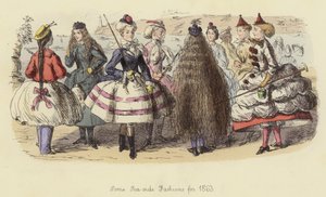 1863年の海辺のファッション