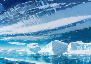南極の流氷と氷山_01