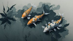 墨絵鯉_02
