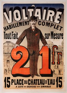 「Aヴォルテール」のポスター広告、1877年頃