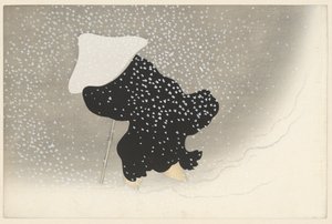 渦巻く雪、1909年（木版画）