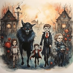 吸血鬼と狼男のハロウィーン 4