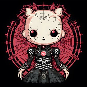 ハローキティ・アルス・ピンヘッド・シャツ・デザイン3