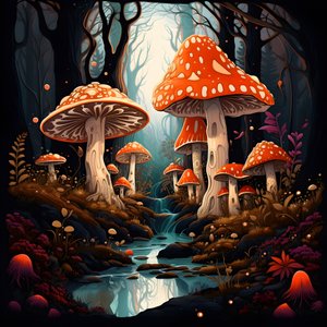 キノコと森 1