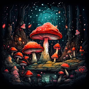 キノコと森 4