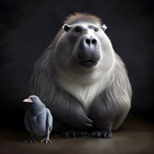 カピバラとシルバーバック・ゴリラのミックス 3