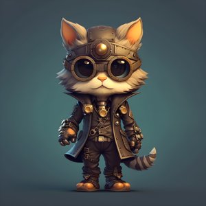 擬人化されたかわいい猫2