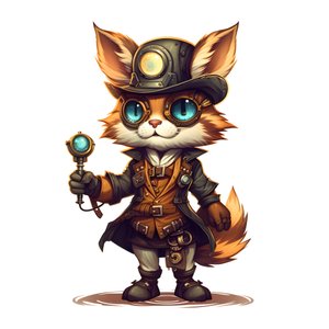 擬人化されたかわいい猫 4