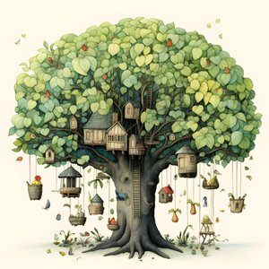 子供のイラストの木 3