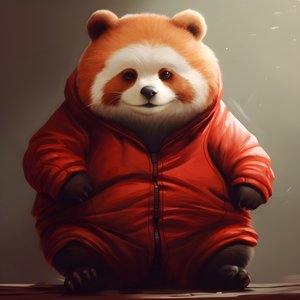 レッサーパンダ肥満人間の子供3