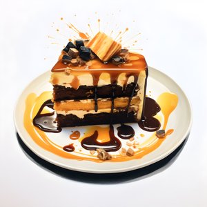 チョコレートキャラメルルバーブケーキ 2