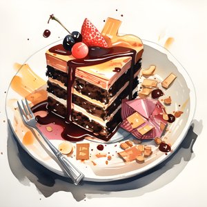 チョコレート・キャラメル・ルバーブ・ケーキ 3