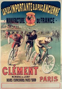 サイクルクレメントの宣伝ポスター、1891年