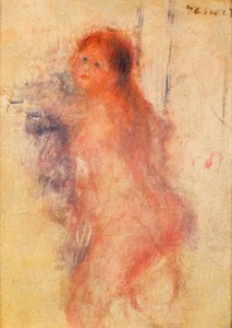 立っているヌードの女性