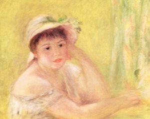 麦わら帽子の女性、1879