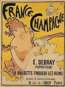 フランスシャンパーニュのポスター。 1889-1891