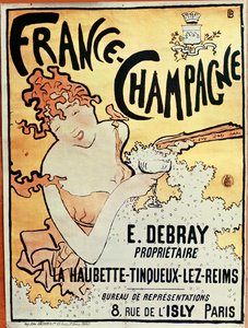 フランスシャンパーニュの広告ポスター、1891年