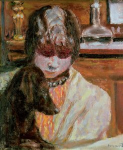 犬を持つ女性、1913年頃