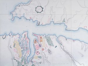 セヴァストポリの地図、1854年