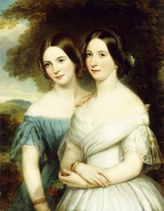 二人の姉妹の肖像、1856