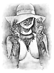 帽子の女