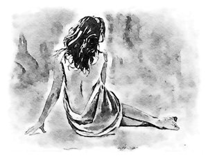 お風呂の後の女性