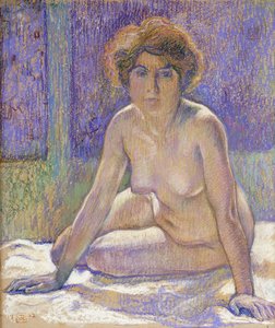 座っている裸の女性、c.1912