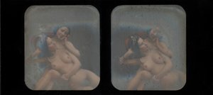 [2 人のヌード女性の立体図]、1840 年代。