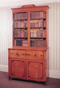 秘書書棚、Hepplewhiteスタイル、c.1788