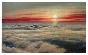 雲の上の日の出、1930年頃（版画）