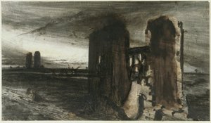 風景の中の遺跡、1870