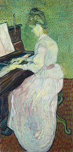 ピアノでのマルグリット・ガシェ、1890