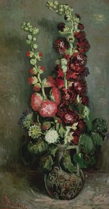 Hollyhocksの花瓶、1886