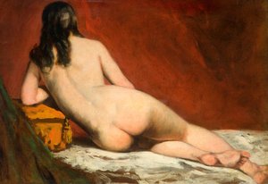 リクライニングした女性のヌード・スタディ 1849年