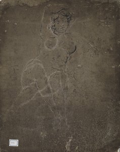 着席女性ヌード