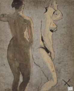 2つの立っている女性のヌード