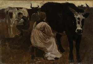 搾乳、1875