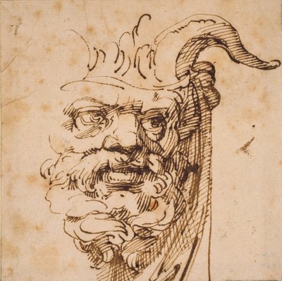 銀の仮面、1570～1602年 作： Agostino Carracci